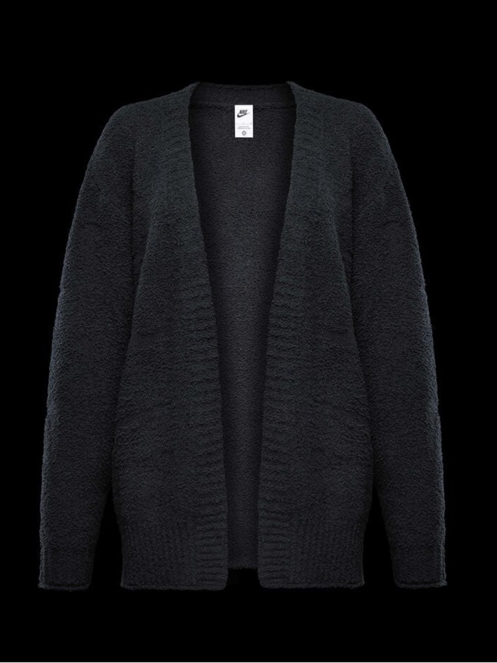 NWT Nike Phoenix Cozy Bouclé Women's Oversized Knit Cardigan in BLACK